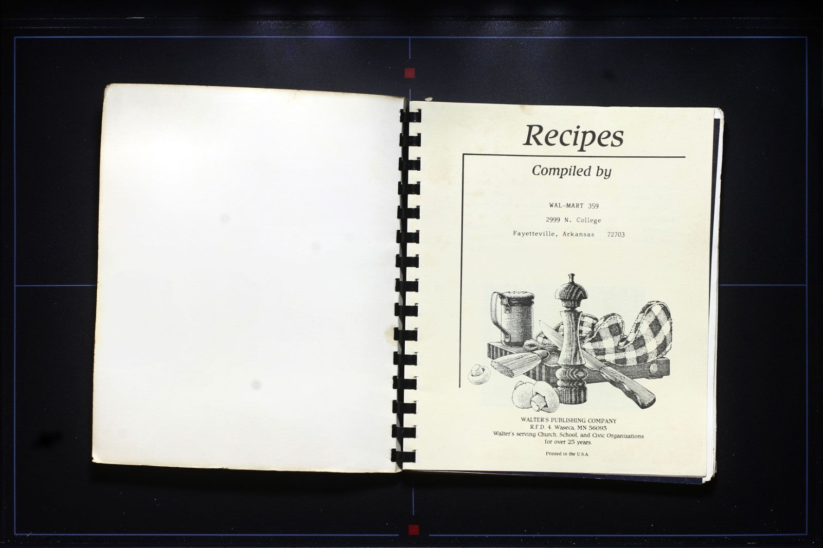 Walmart Fundraising Cookbook - Fayetteville, Arkansas - Vintage Recipes 