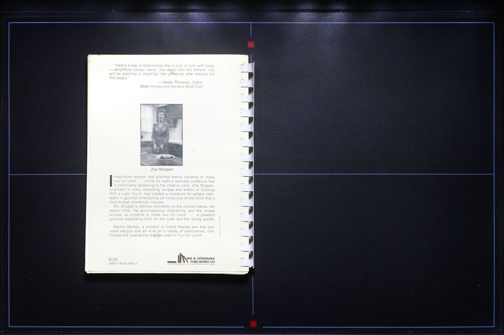 For for Lunch...Dinner for Eight - Zoe Shippen - 1975 Gourmet Cookbook