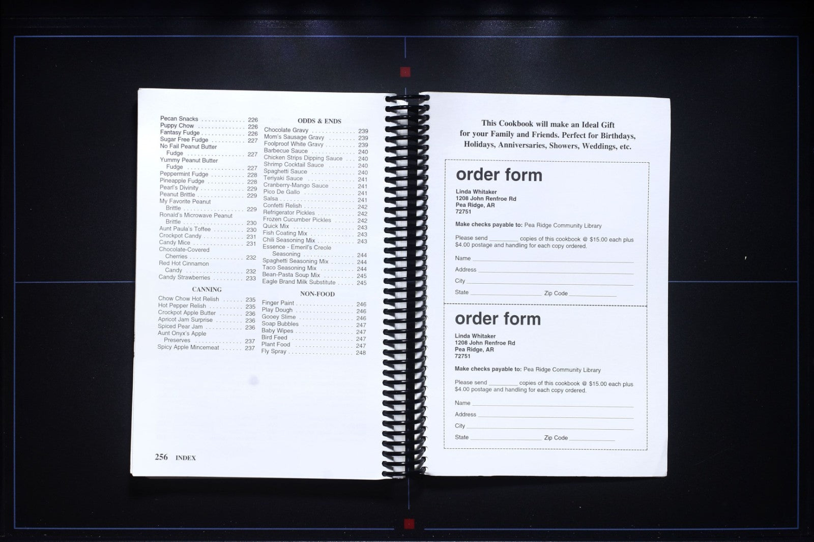 Cook's Library of Treasures (2008) - Pea Ridge, Arkansas - Recipes Cookbook