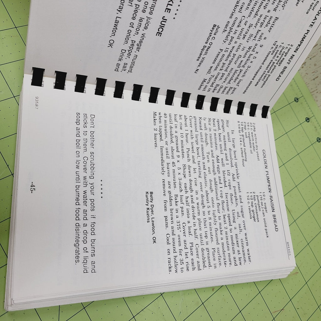 Tastes of Summers Past Cookbook (1989) 38th Square Dance Convention OKC Oklahoma