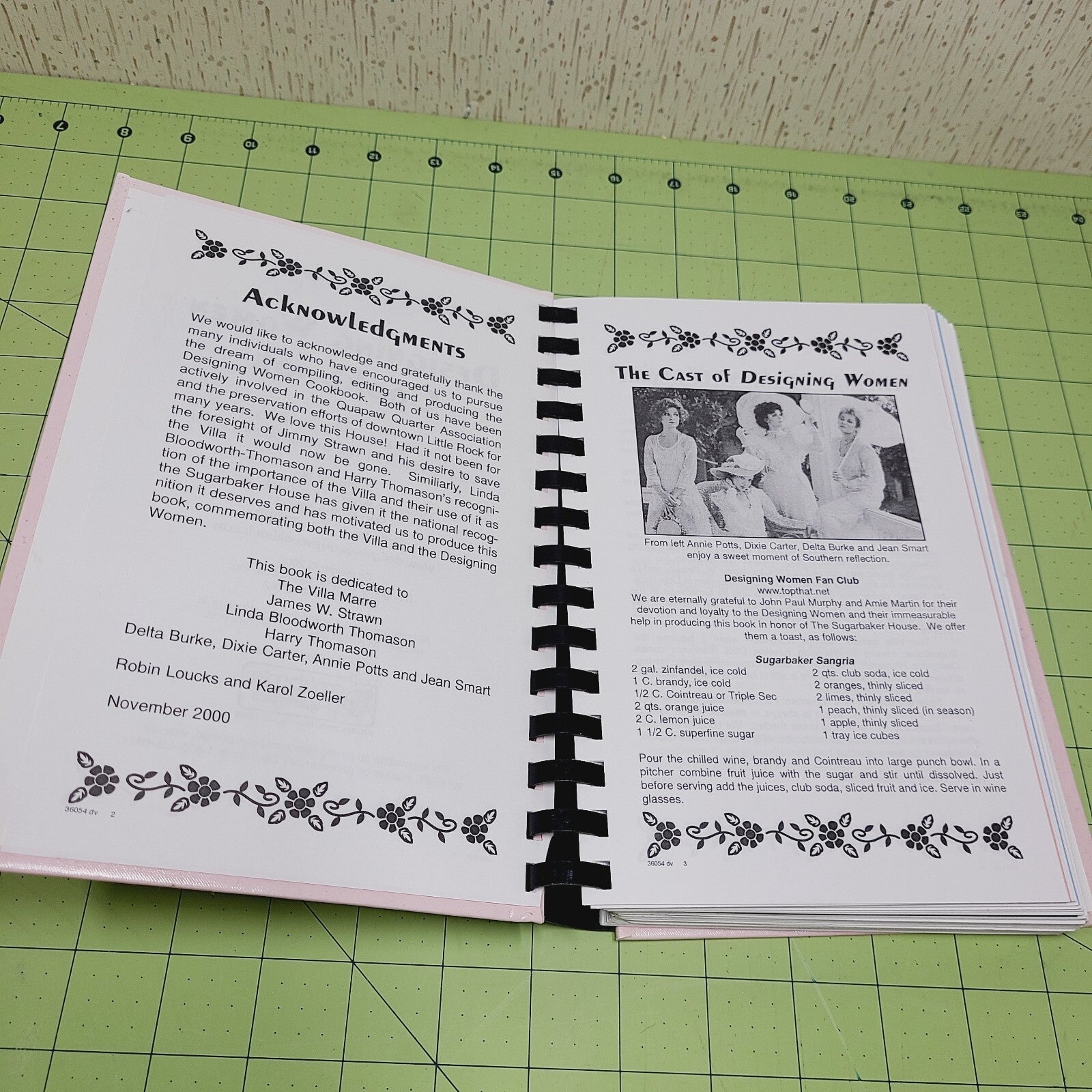 *Signed* Designing Women Cookbook (2000) - Vintage Recipes Spiral Hardcover