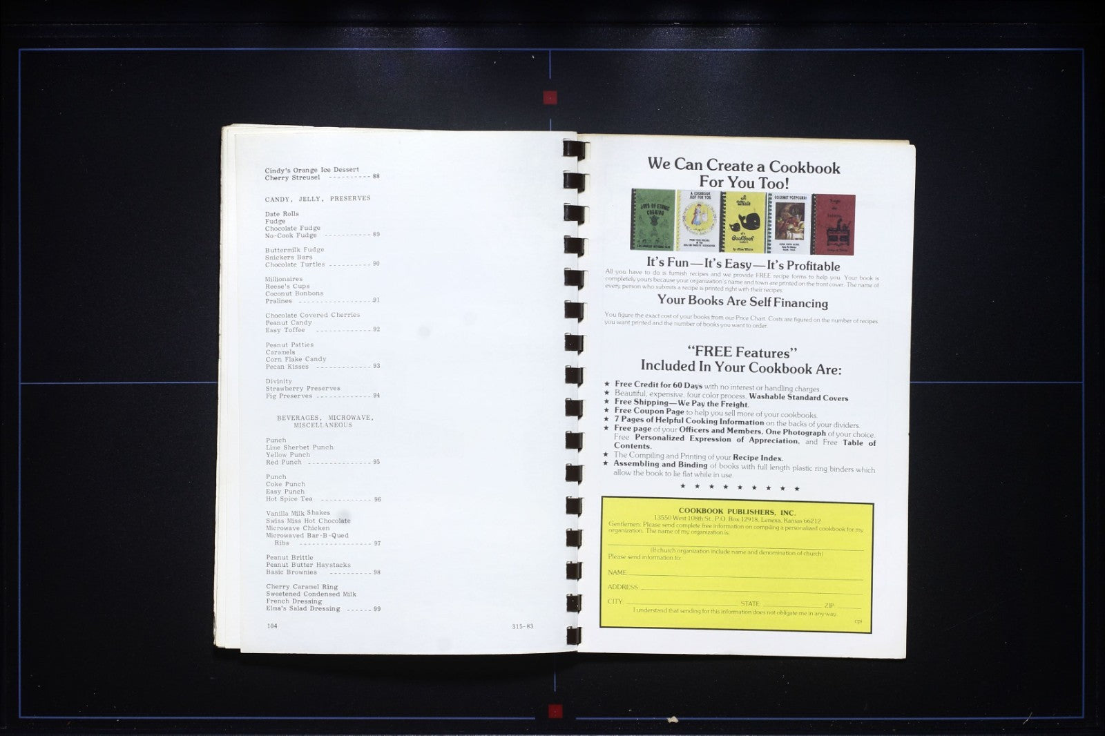 The Passion Plate (1983) -  Unknown Locale - Community Recipes Cookbook Vintage 