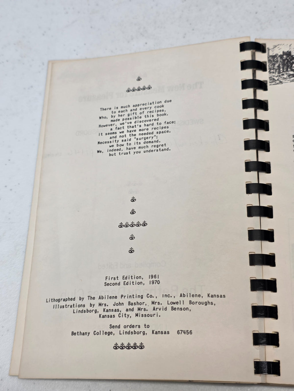 Measure for Pleasure Cookbook - Swedish - Lindsborg, Kansas - Bethany College