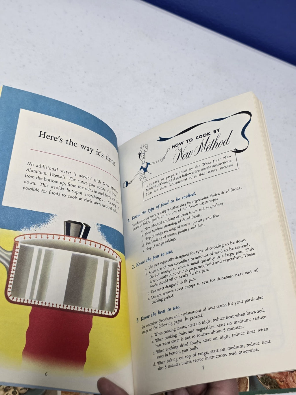 Wear-Ever New Method Cooking Instruction Book Cookbook, 1950s Hardcover