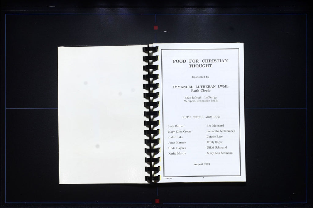 Immanuel Lutheran Cookbook (1991) - Memphis, Tennessee - Vintage Recipes