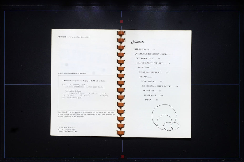 Arizona California Citrus Cookbook (1976) - Glenda McGillis - Vintage Recipes