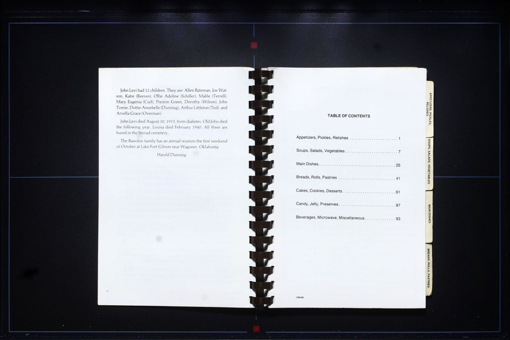 Rawdon Family Cookbook (1986) - Vintage Recipes - Erie, Kansas - Kay Dunning