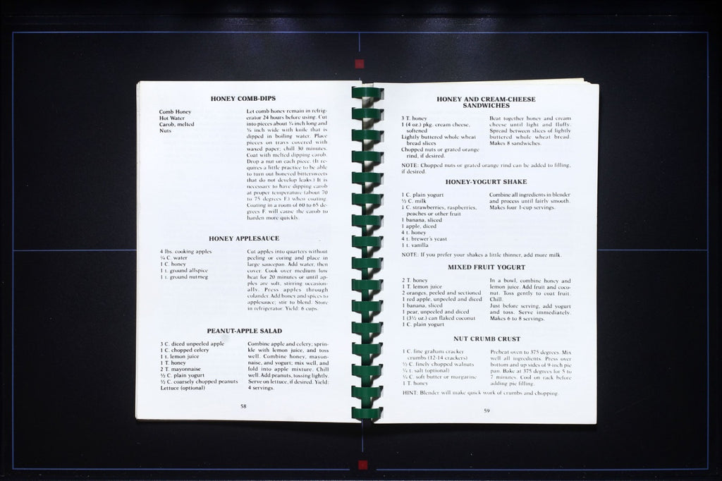 Here's to you, Honey! - Sugarless Cookbook - Joe Parkhill - Vintage Recipes