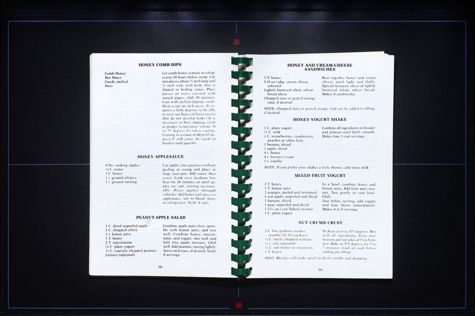 Here's to you, Honey! - Sugarless Cookbook - Joe Parkhill - Vintage Recipes