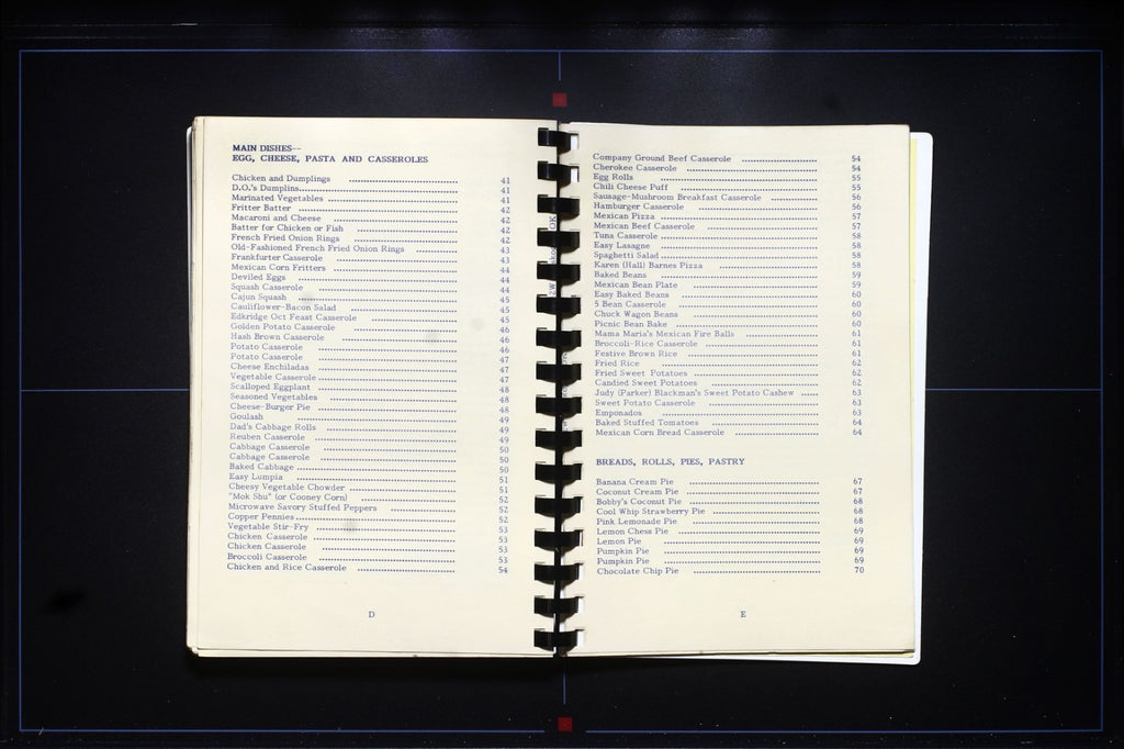 Ott & Vina (Evans) Thomas Cookbook (1988) - Family Recipes