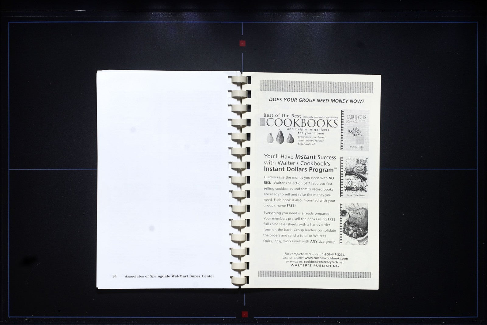 Walmart Supercenter CMN Cookbook - Springdale, Arkansas - Vintage Recipes