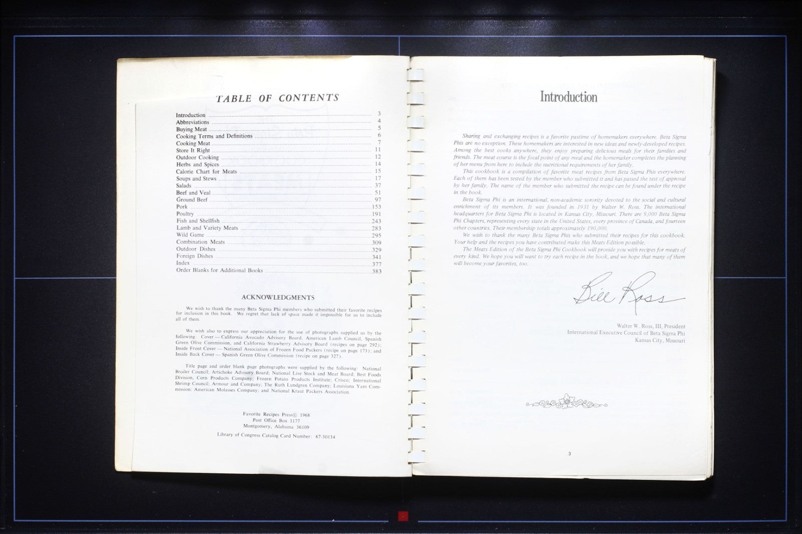 Beta Sigma Phi: Meats Cookbook - (1968) - Vintage Recipes - Greek Association