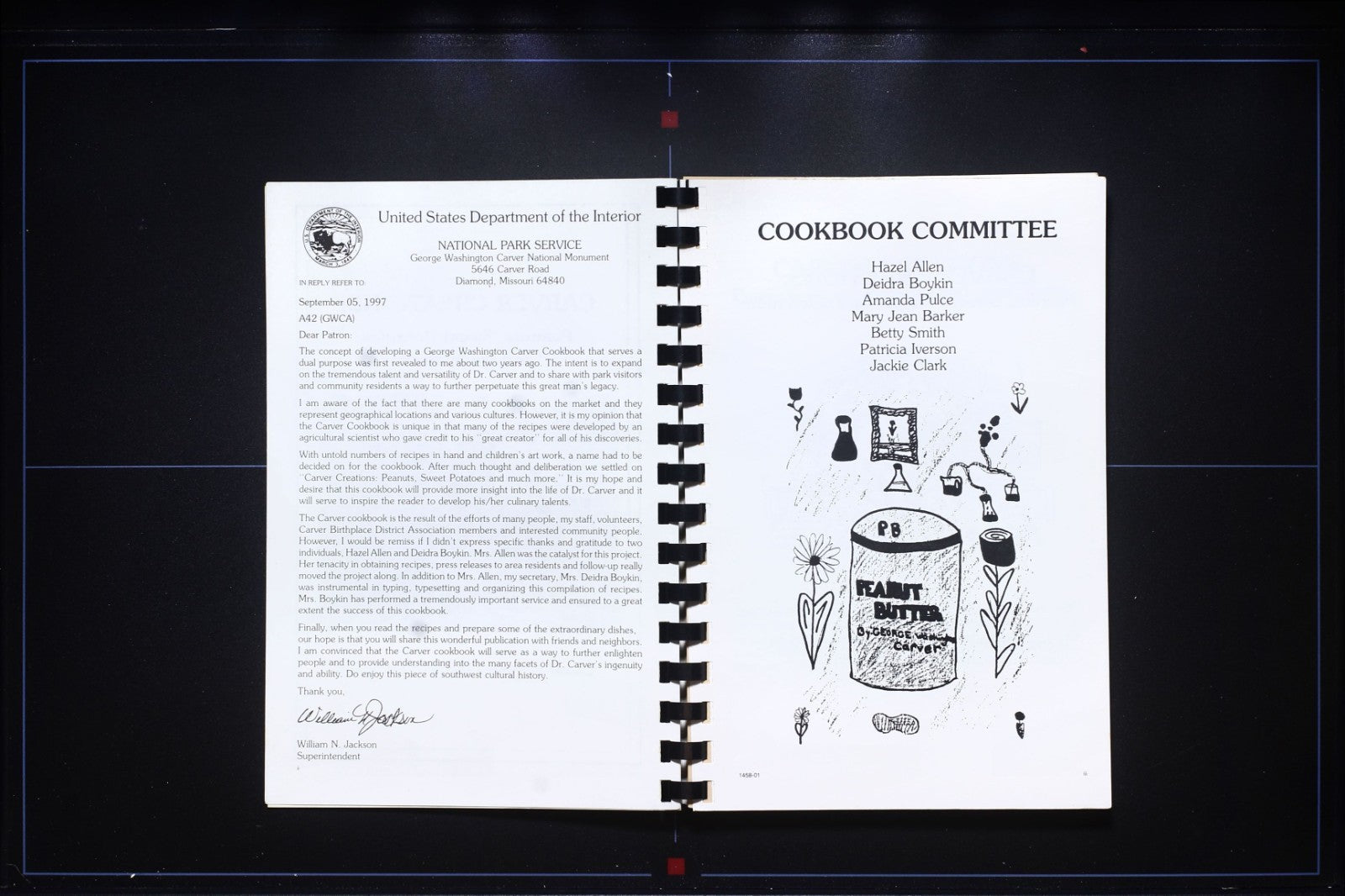 Carver Birthplace District Cookbook (1997) - Diamond, Missouri - Washington