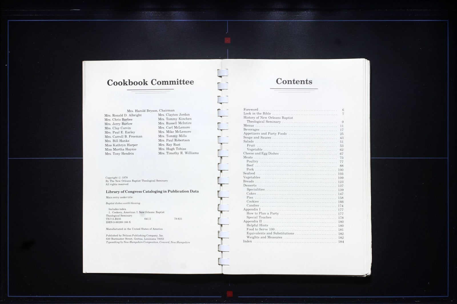 New Orleans Baptist Theological Seminary Cookbook (1978) - Vintage Recipes