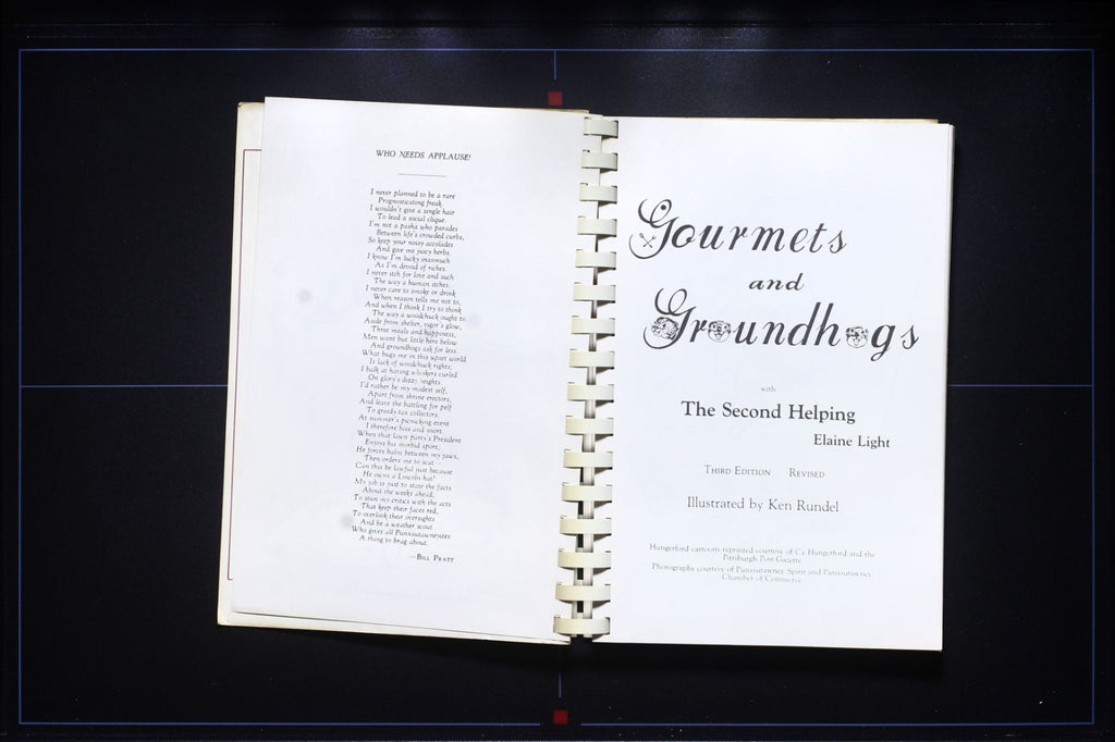 Gourmets & Groundhogs Cookbook - Easter Seal Society - Pennsylvania - Vintage