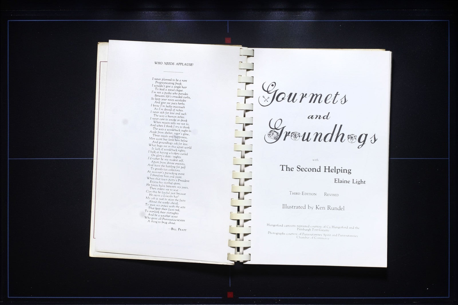 Gourmets & Groundhogs Cookbook - Easter Seal Society - Pennsylvania - Vintage