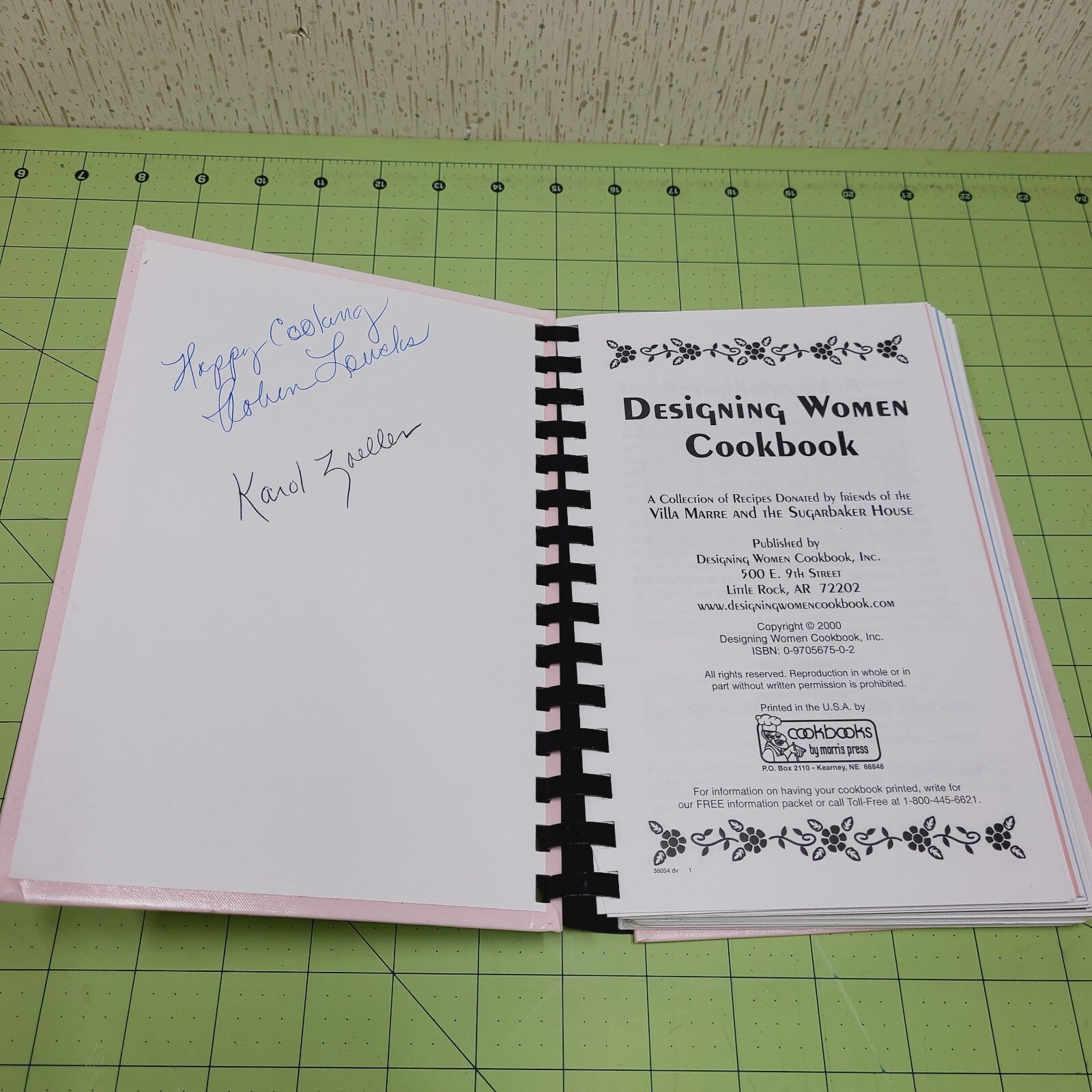 *Signed* Designing Women Cookbook (2000) - Vintage Recipes Spiral Hardcover