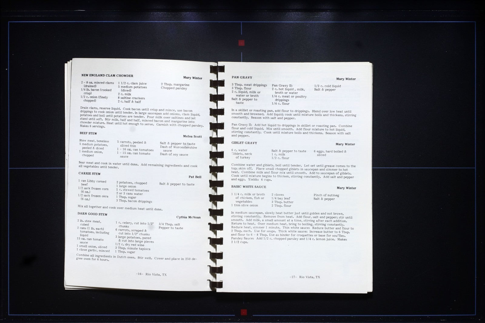 Rio Vista Civic Center Cookbook - Texas - Vintage Community Recipes