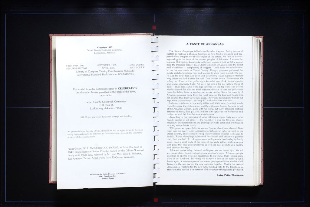 Arkansas Sesquicentennial Cookbook - Celebration (1986) - Vintage Recipes