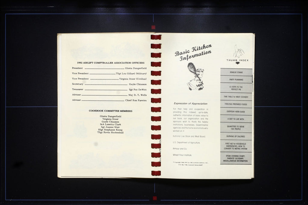 Charleston AFB SC Cookbook (1991) - Vintage USAF Recipes