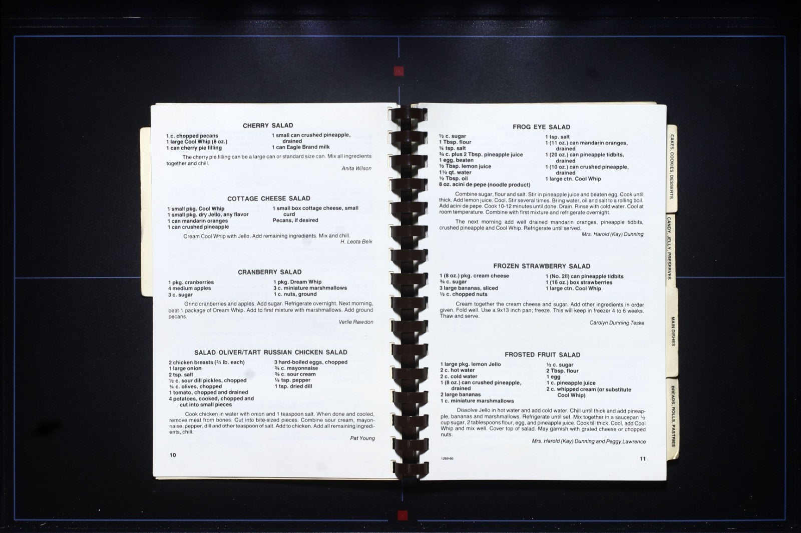 Rawdon Family Cookbook (1986) - Vintage Recipes - Erie, Kansas - Kay Dunning