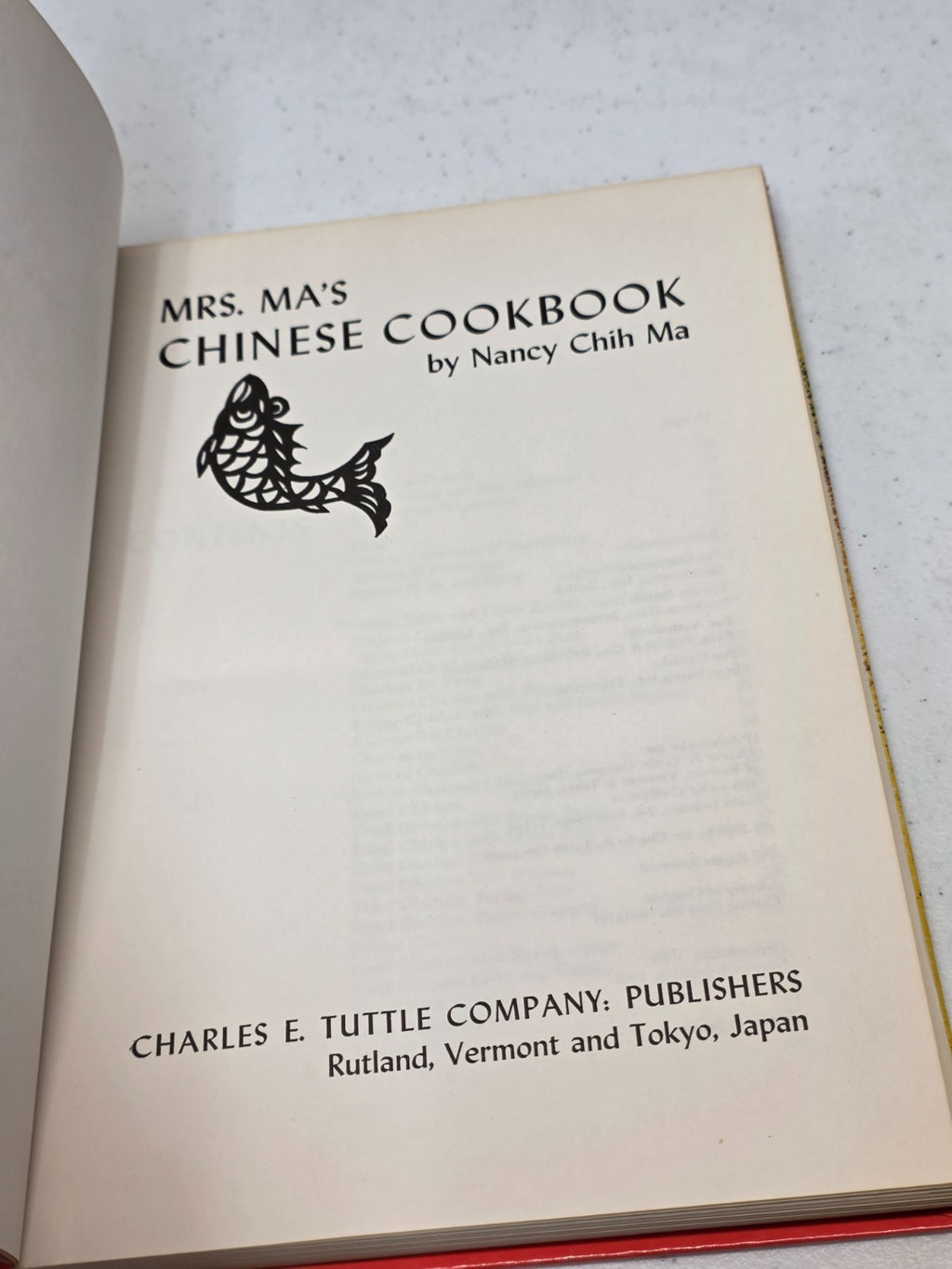 Mrs. Ma's Chinese Cookbook - Nancy Chih Ma - Vintage Hardcover