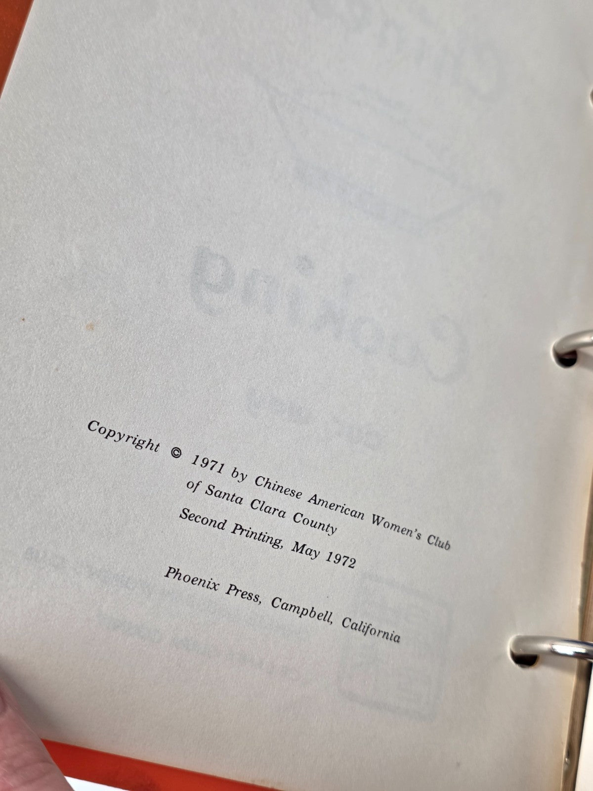 CHINESE Cookbook COOKING OUR WAY Santa Clara California Chinese Women's Club