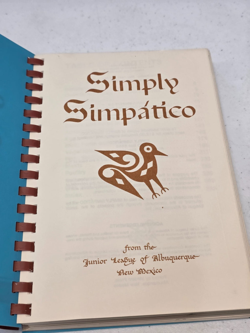 Simply Simpatico A Taste Of New Mexico Cookbook Albuquerque 1981 2nd Printing