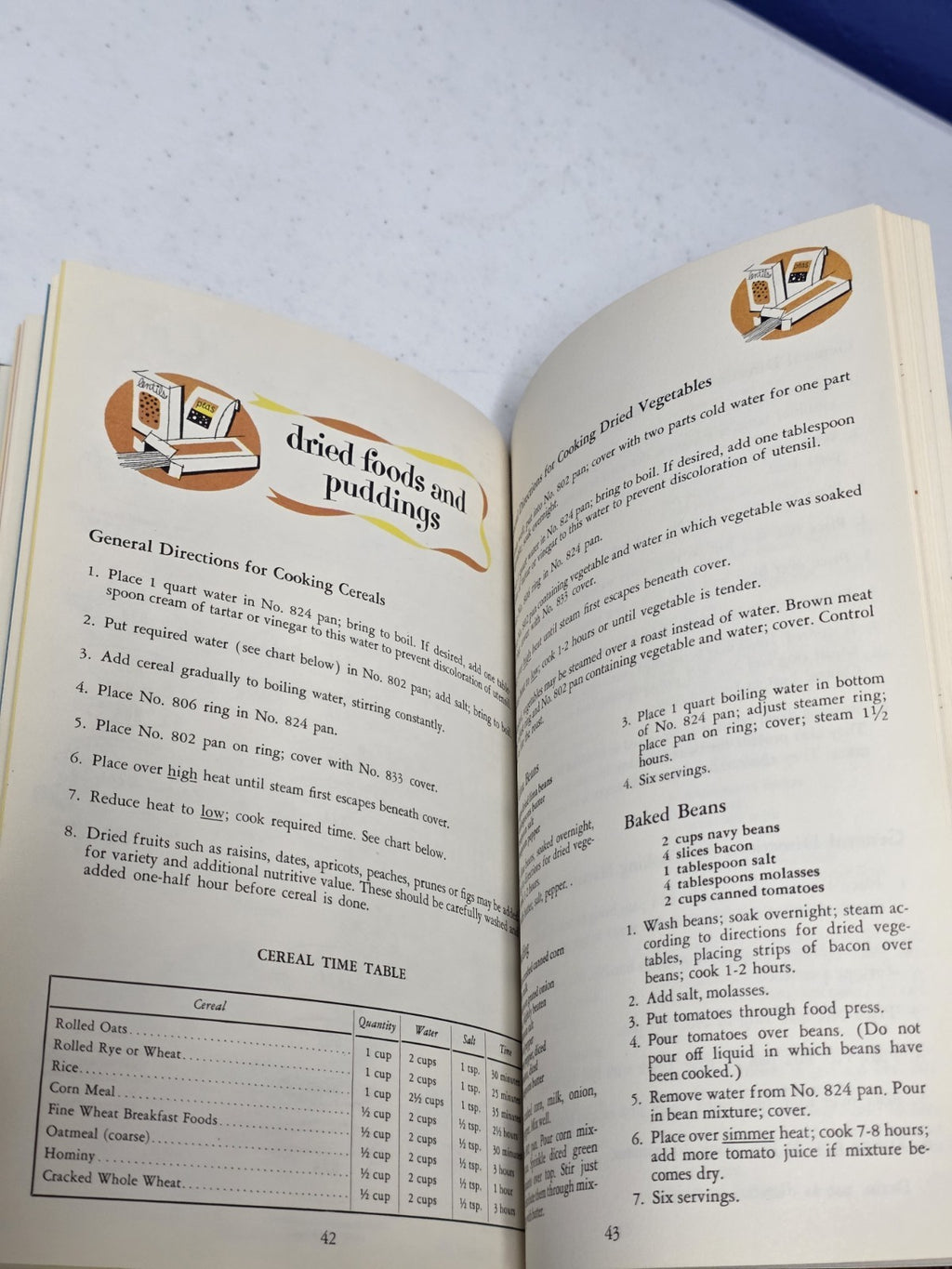 Wear-Ever New Method Cooking Instruction Book Cookbook, 1950s Hardcover