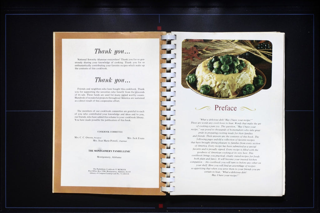 The Panhellenic Cookbook - Montgomery, Alabama - Vintage Recipes