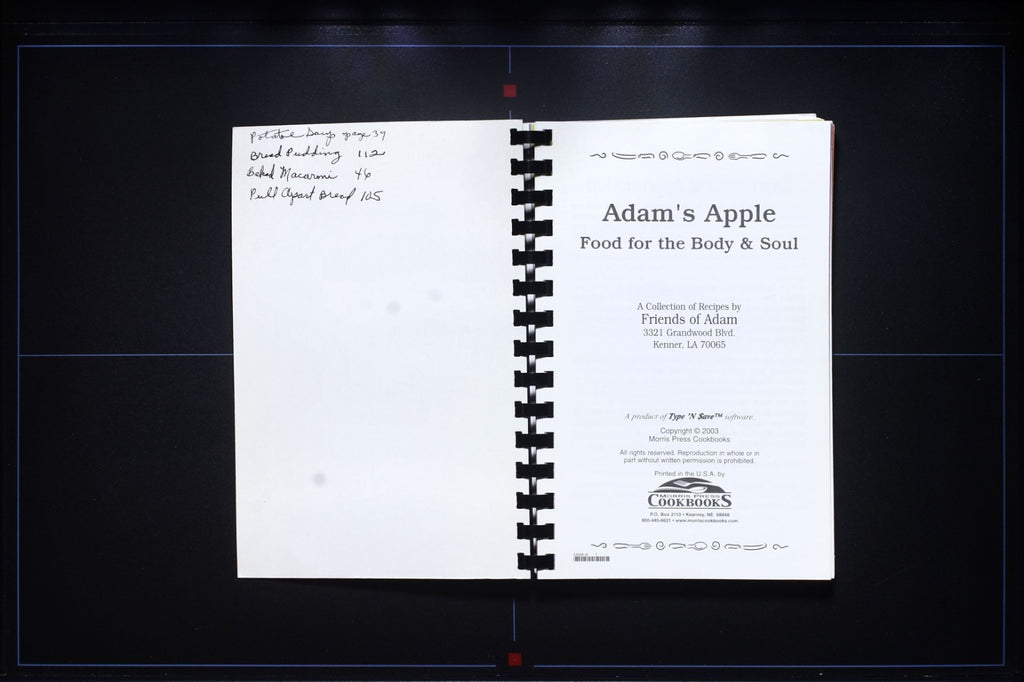 Friends of Adam Cookbook (2003) - Kenner, Louisiana (LA) - Community Recipes