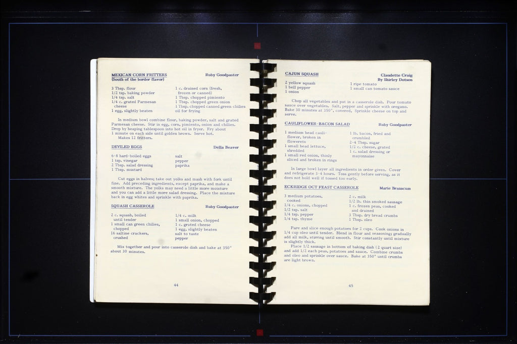 Ott & Vina (Evans) Thomas Cookbook (1988) - Family Recipes