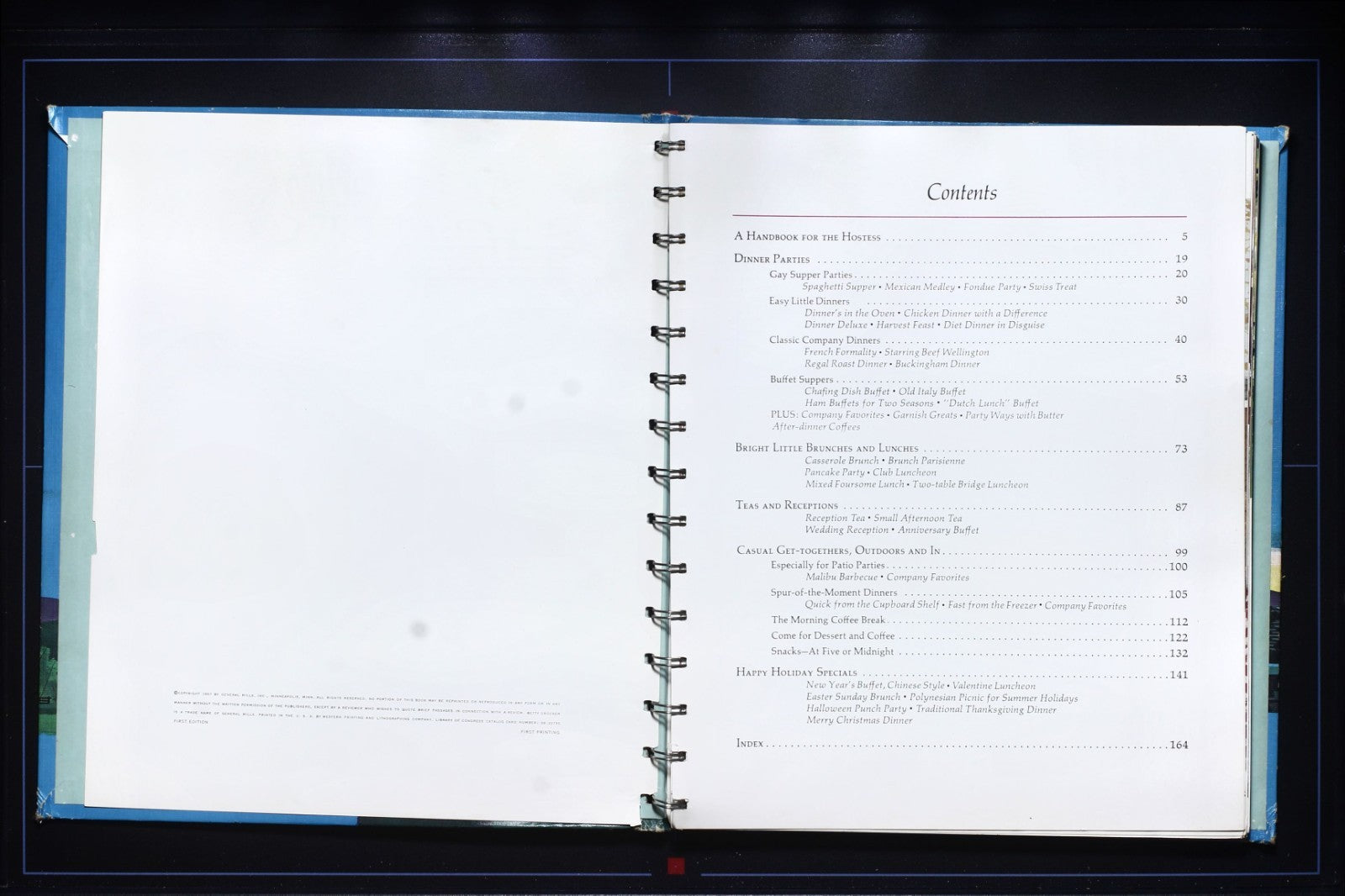 Betty Crocker's Hostess Cookbook (1967) - First Print - Spiral Recipes Book