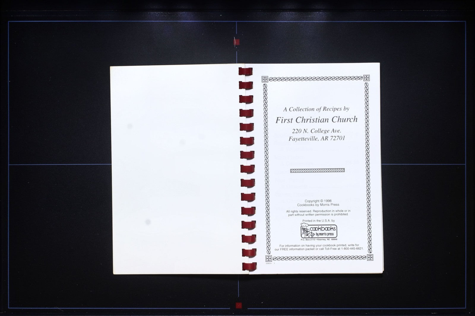 First Christian Church Cookbook (1998) - Fayetteville, Arkansas - Vintage Recipe