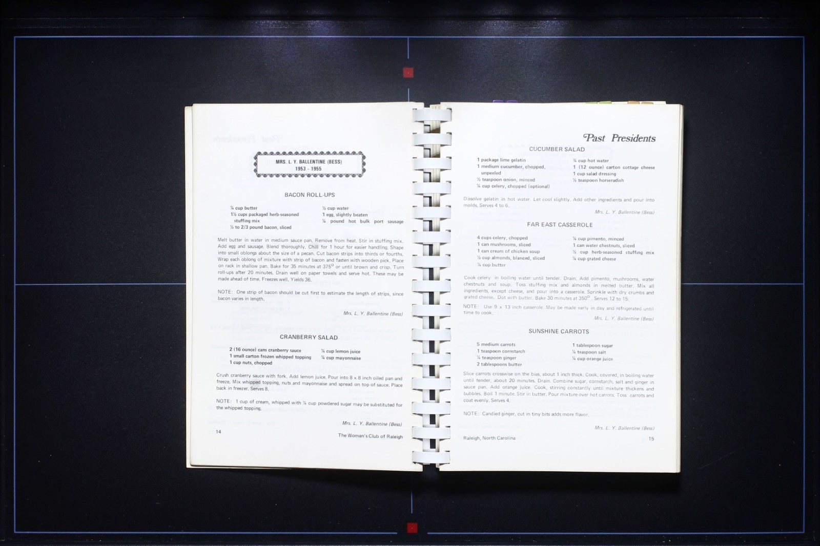 Woman's Club of Raleigh Cookbook (1985) - North Carolina Recipes 80s 