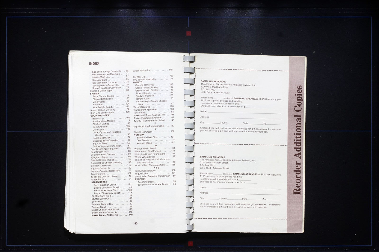 American Cancer Society Cookbook (1983) - Arkansas Division - Vintage Recipes