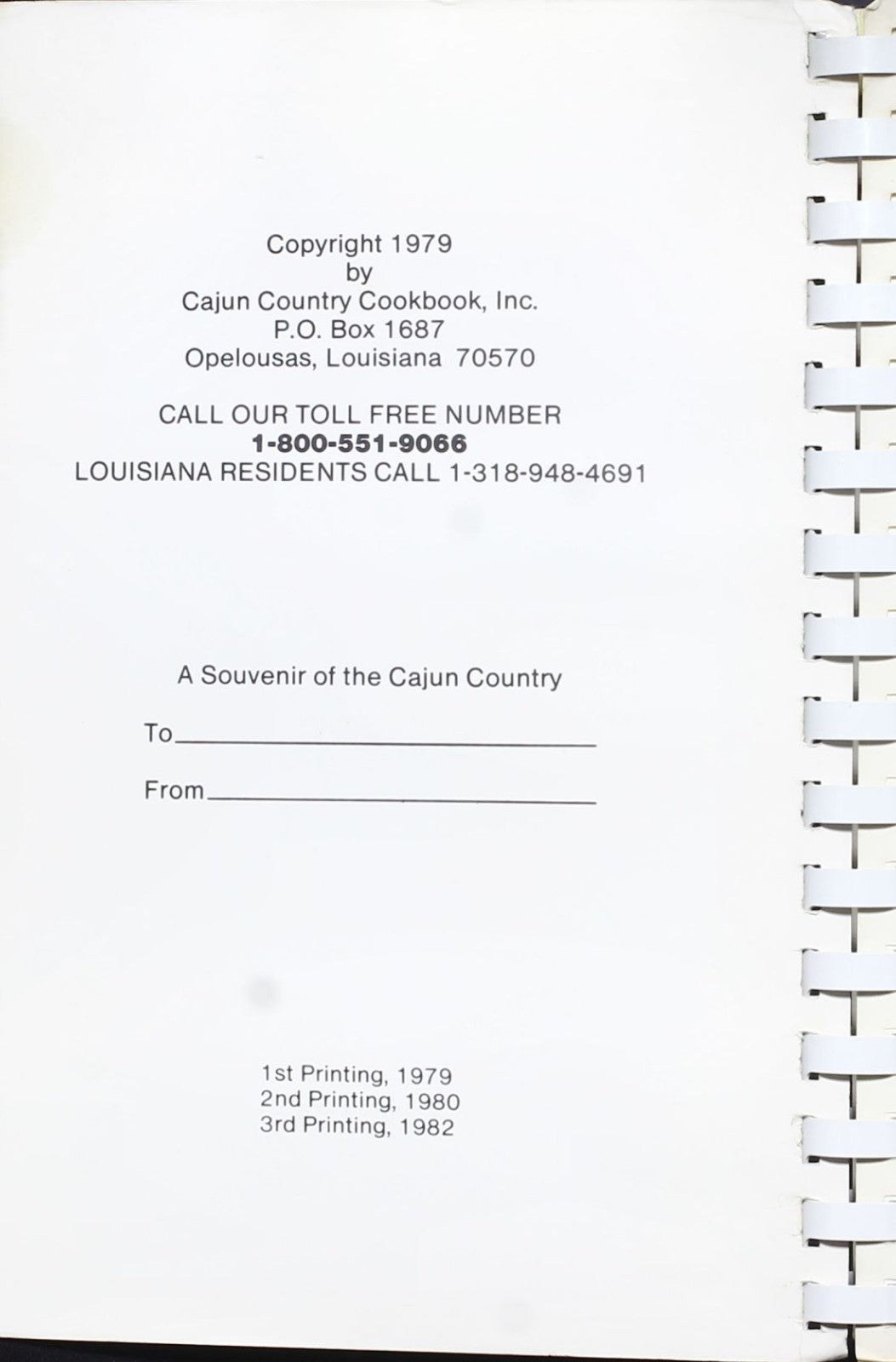 Tony Chachere's Microwave Cajun Country Cookbook - Plastic Comb Binding