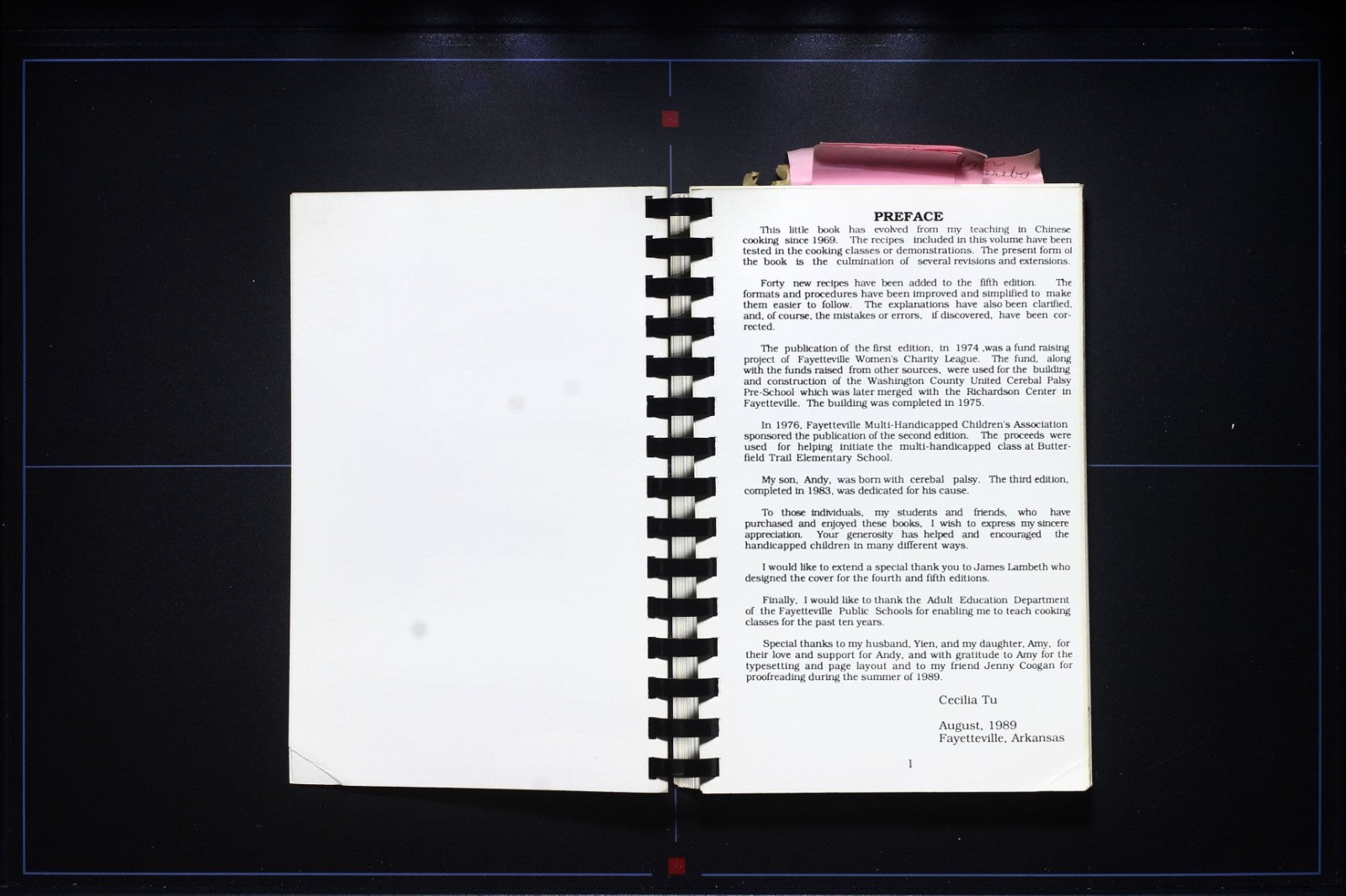 Cecilia Tu's China Cook Book - Fayetteville, Arkansas - Cookbook Asian Recipes