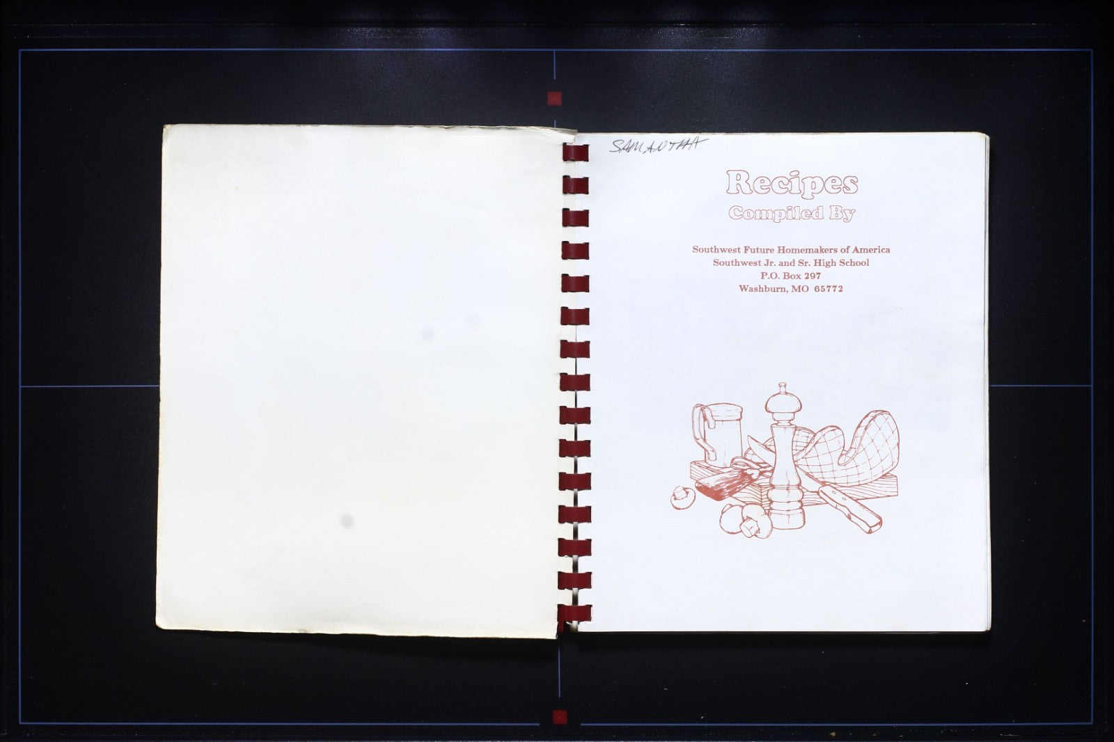 Southwest Schools FHA Cookbook - Washburn, Missouri - Vintage Recipes