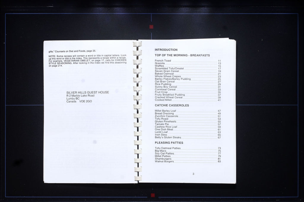 Silver Hills Guest House Cookbook - Lumby, BC, Canada - Vintage Recipes