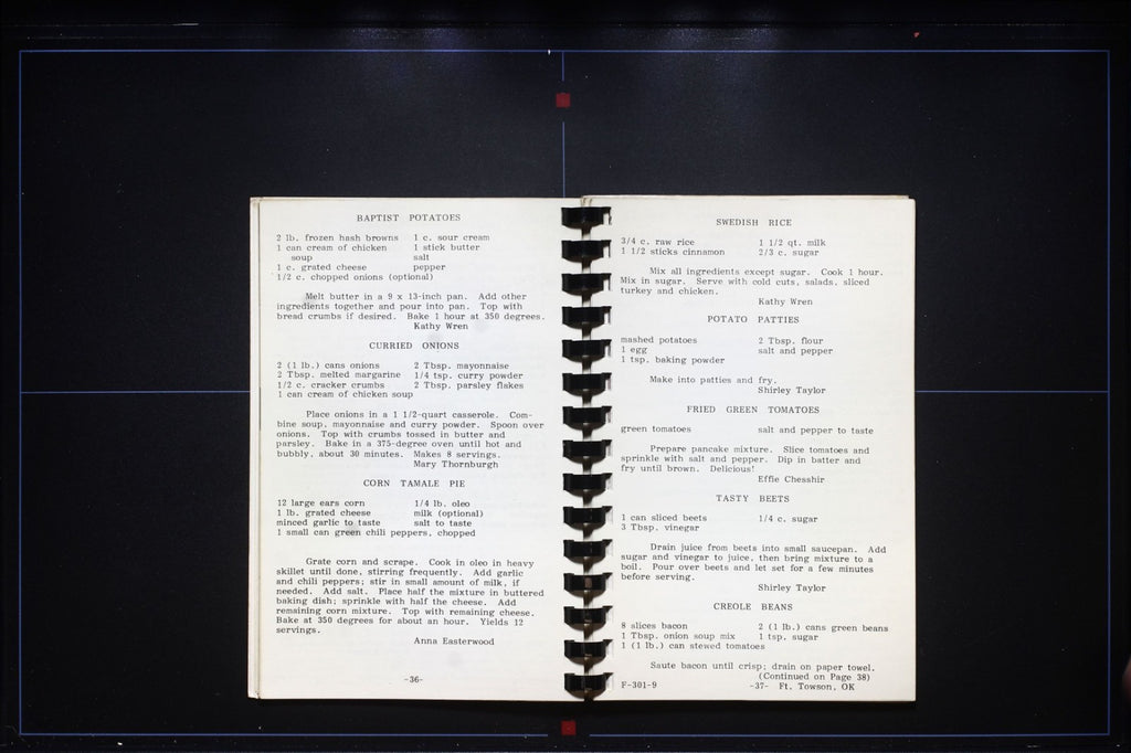 Ft. Towson Baptist Church Cookbook (1979) - Oklahoma Vintage Recipes