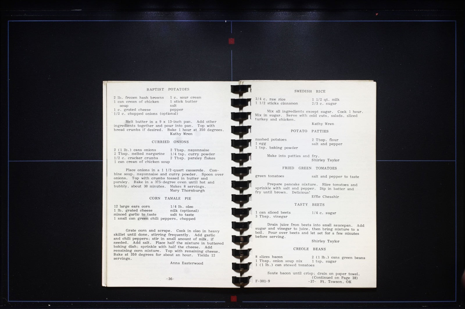 Ft. Towson Baptist Church Cookbook (1979) - Oklahoma Vintage Recipes