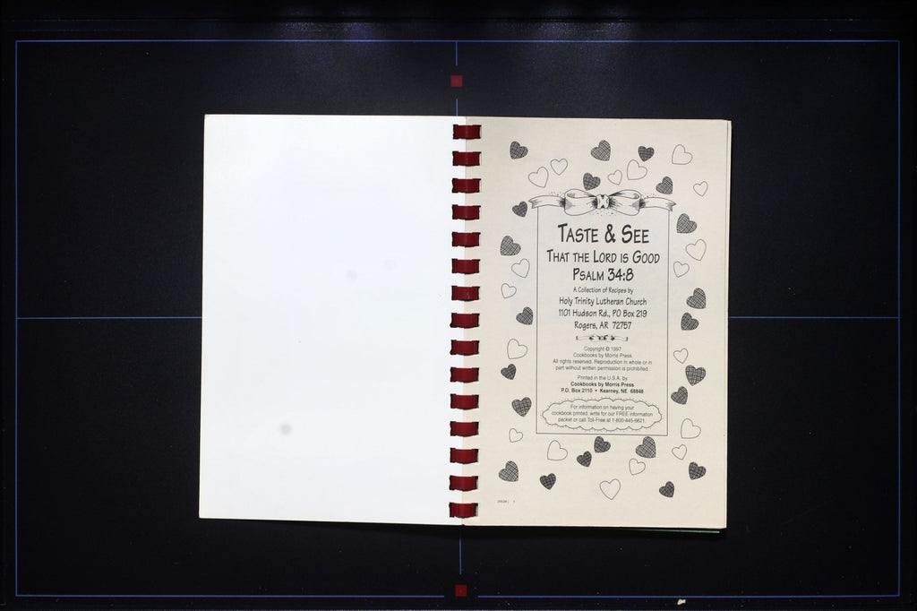 Holy Trinity Lutheran Church Cookbook, 1997 - Rogers, Arkansas - Vintage Recipes