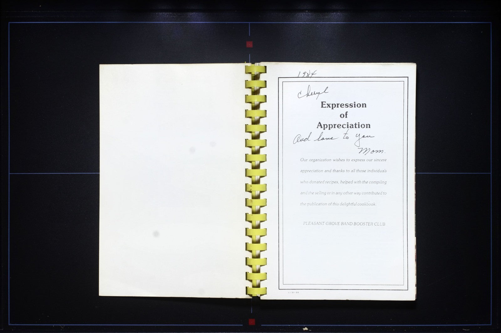 Pleasant Grove Band Booster (1985) - Texarkana, Arkansas - Vintage Cookbook