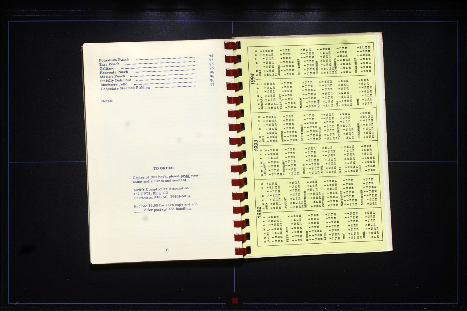 Charleston AFB SC Cookbook (1991) - Vintage USAF Recipes