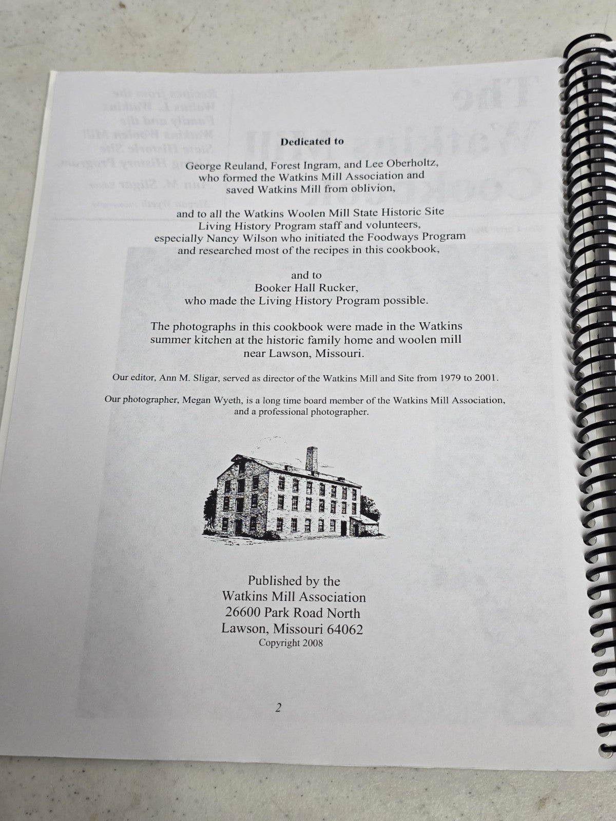 The Watkins Mill Cookbook (2008) - Lawson, Missouri - Spiral