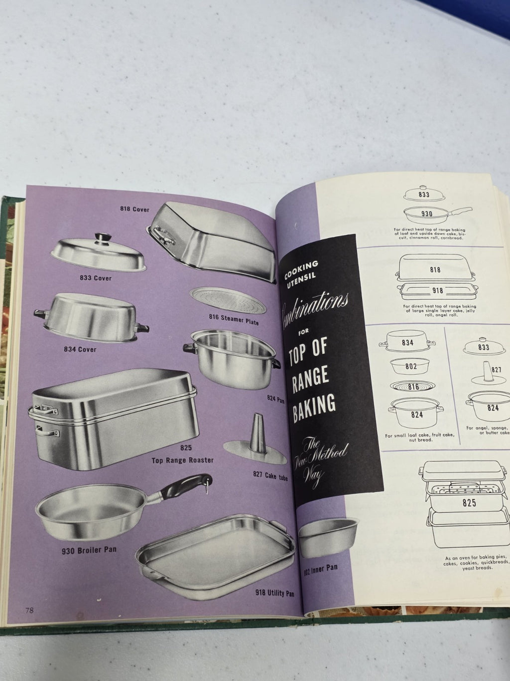 Wear-Ever New Method Cooking Instruction Book Cookbook, 1950s Hardcover