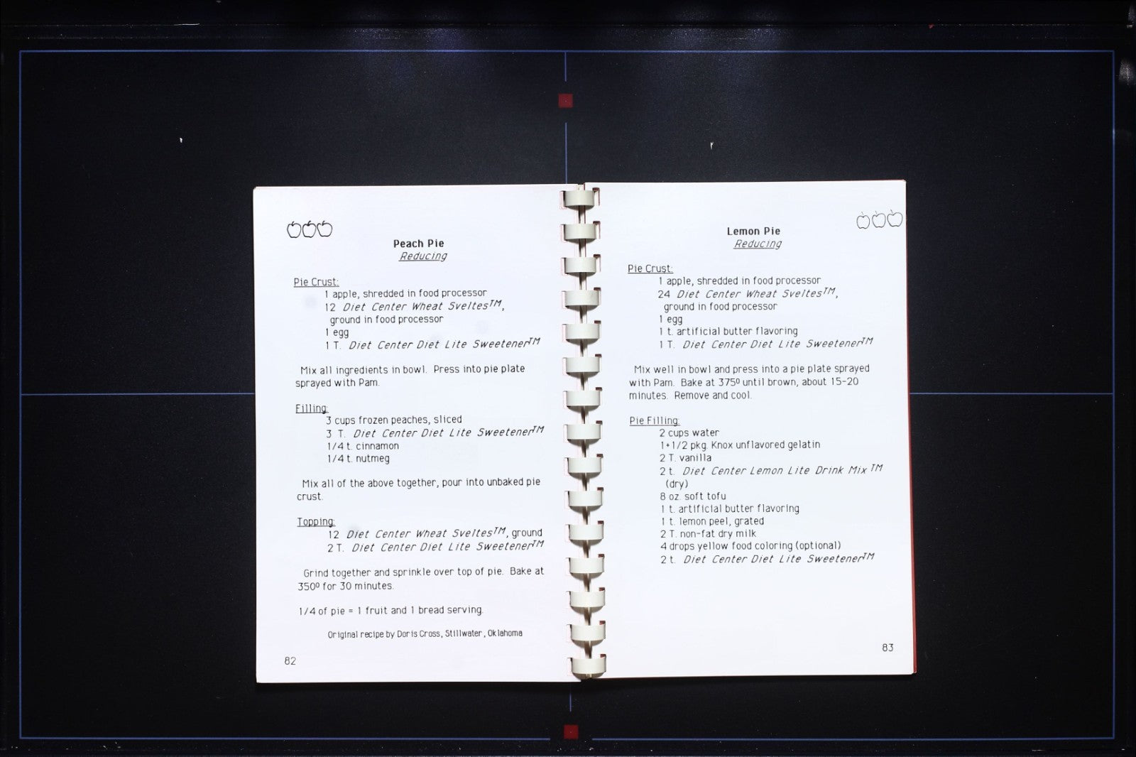 Diet Recipes from Doris' Kitchen Cookbook (1986) - Stillwater, Oklahoma