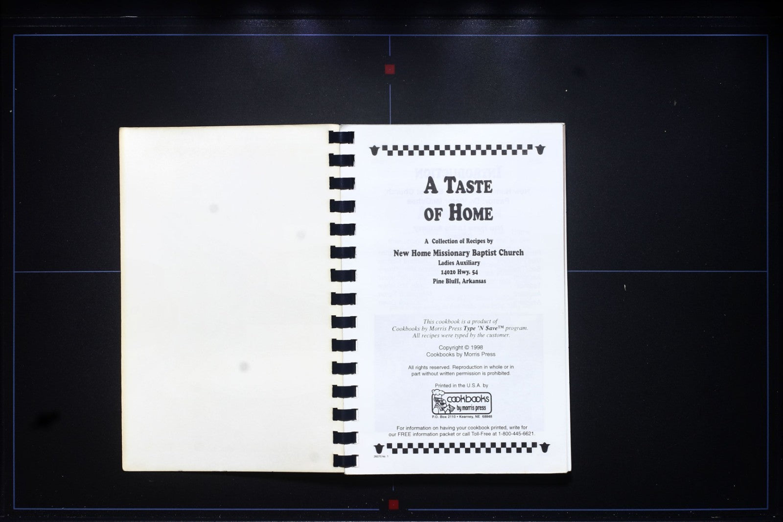 New Home Missionary Baptist Church Cookbook (1998) - Pine Bluff, Arkansas 