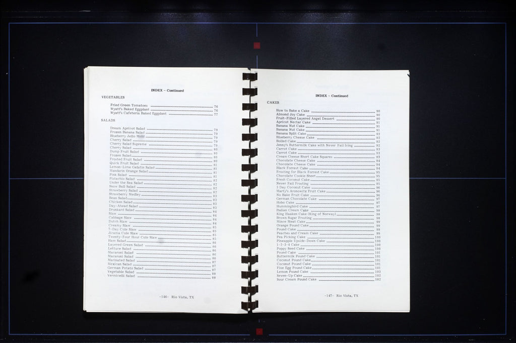 Rio Vista Civic Center Cookbook - Texas - Vintage Community Recipes